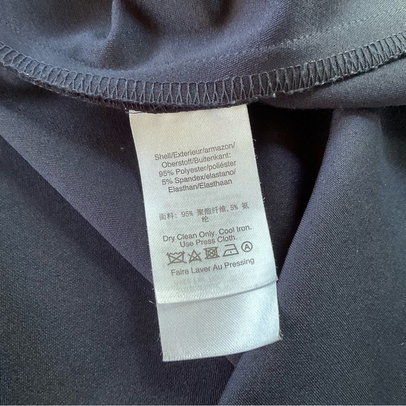 DKNY Dress Faux Wrap Midnight Blue Short Sleeve Size 6 - Picture 10 of 11